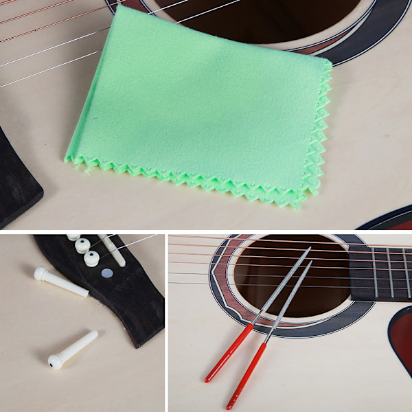 Gitarr Reparation Underhåll Mätning Slipning Polering Kits Verktygssats