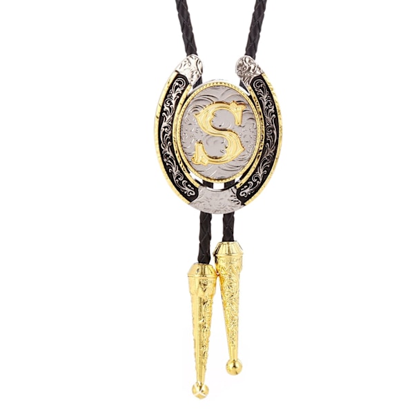 Vintage Bolo-solmio miehille - Alkukirjain ABCDMJR - Z Western Cowboy Bolo-solmio naisille