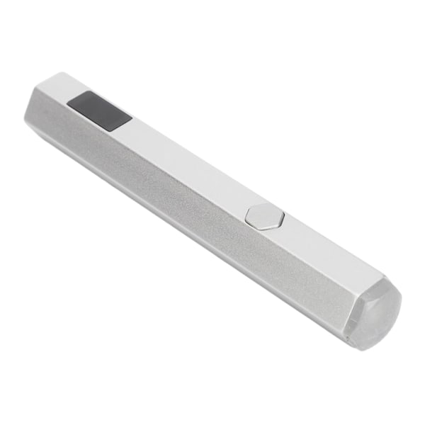 Mini LED Nagelljus 2 Växlar Bärbar Klar Silikon Spets Justerbar Magnetisk Digital Nagelljus Silver