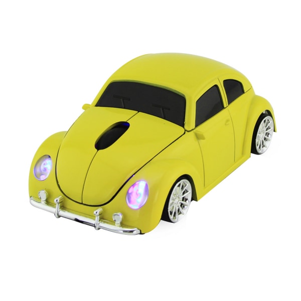Beetle bilmus/Volkswagen Beetle/2.4G trådlös mus Gul