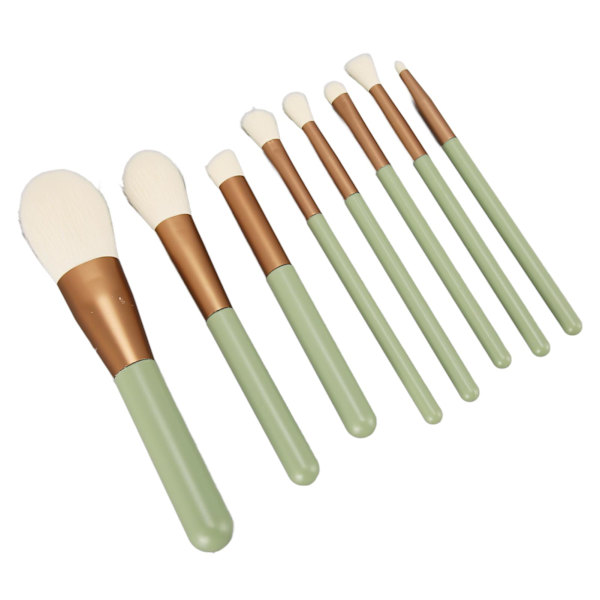 8PCS Makeup Brush Set - Bløde Børster - Professionelle Bærbare Kosmetiske Børster til Hjem og Rejser