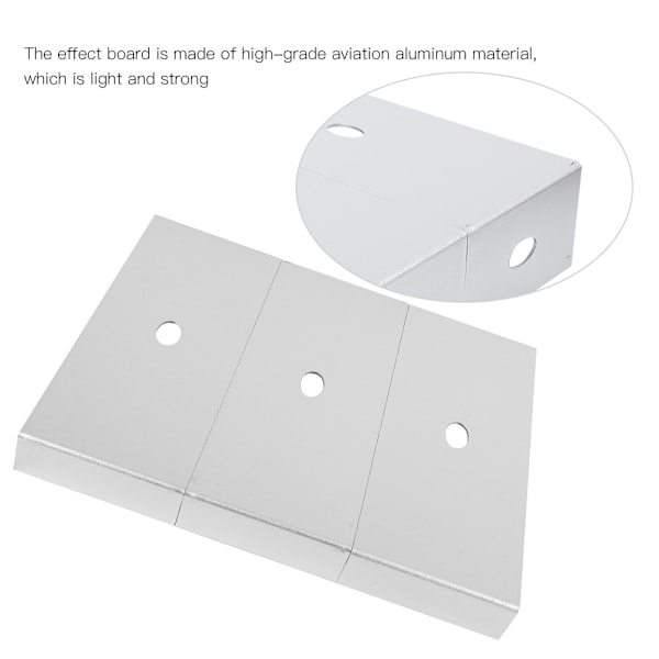 3 stk. Gitarpedalbrett Luftfartsaluminium Effektplate Musikk Instrument Tilbehør Sølv