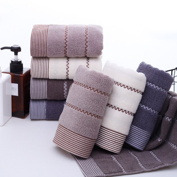 Ultraabsorberande och mjuka handdukar i bomull (2-pack, 33x73 cm) för bad, hand, ansikte, gym och spa