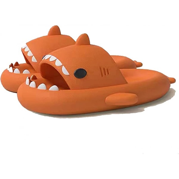 AVEKI Unisex Shark Slides Non-Slip Novelty Open Toe Sandaler Fashionabla Söta Strandtofflor Inomhus & Utomhus, Orange, Storlek: 40/41