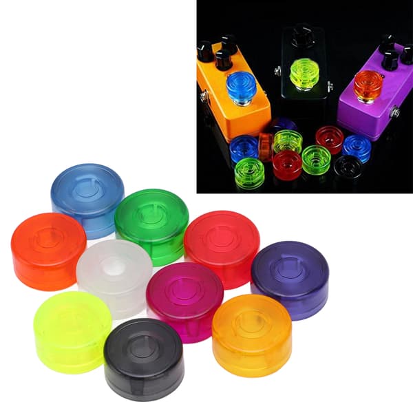 10 st gitarr effekt fotomkopplare topp plast effekt pedal skyddskåpor gitarr tillbehör