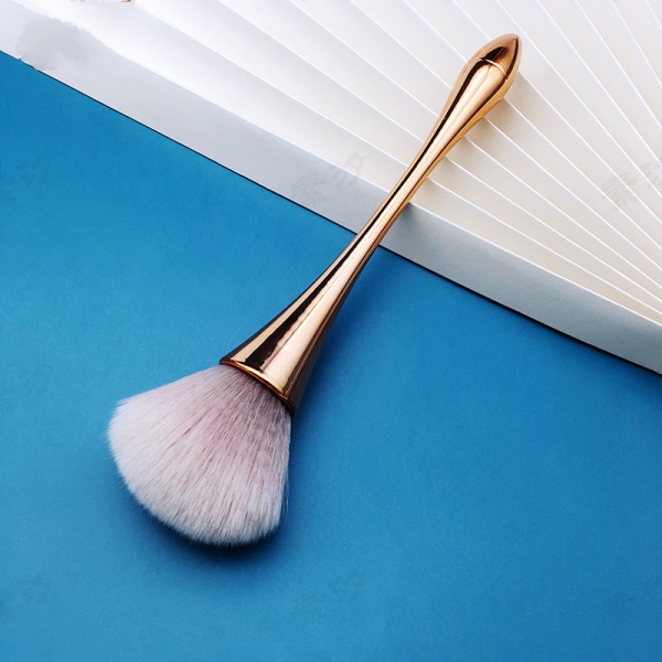 Large Powder Mineral Brush Nail Art Dust Brush Foundation Makeup Brush Pulverborste och rougeborste för daglig makeup （Rose Gold）