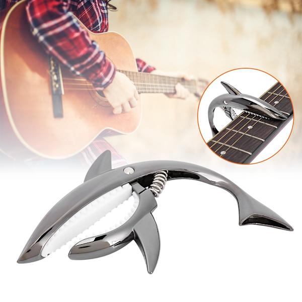 Capo Tone Clip för akustisk folk elektrisk gitarr Ukulele Musikinstrument Tillbehör (Svart)