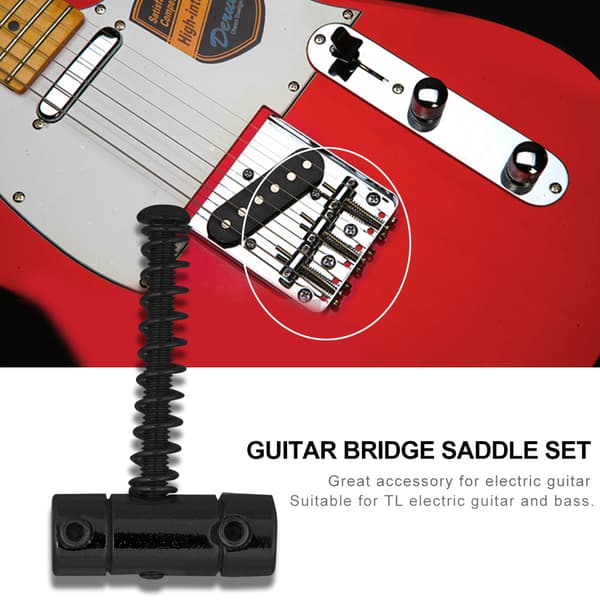 3 stk. bro sadel sæt til TL elektrisk guitar instrument tilbehør (sort)