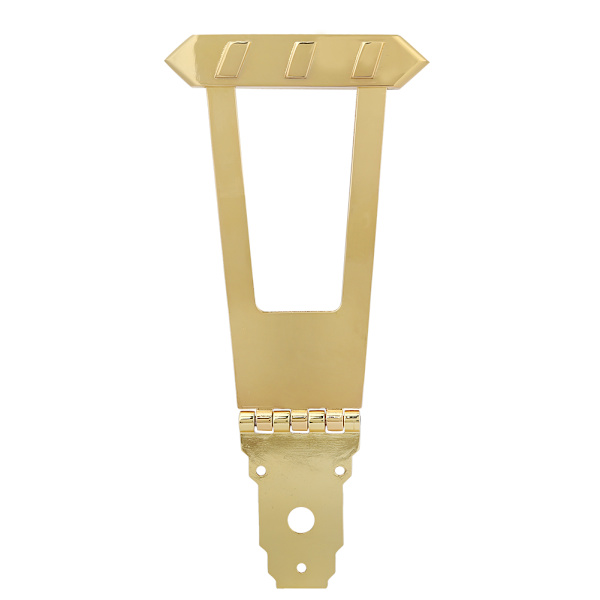 Zink-legering Jazz Bridge Gitarr Tremolo Bridge Stränghållare Musikinstrument Tillbehör (Guld)