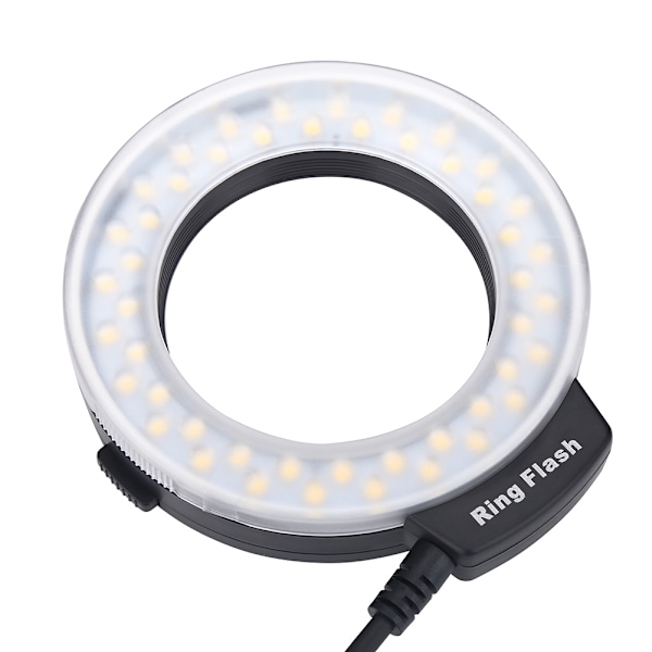 Bärbar LED-ringblixt med adaptrar och färgdiffusorer, fototillbehör för Nikon