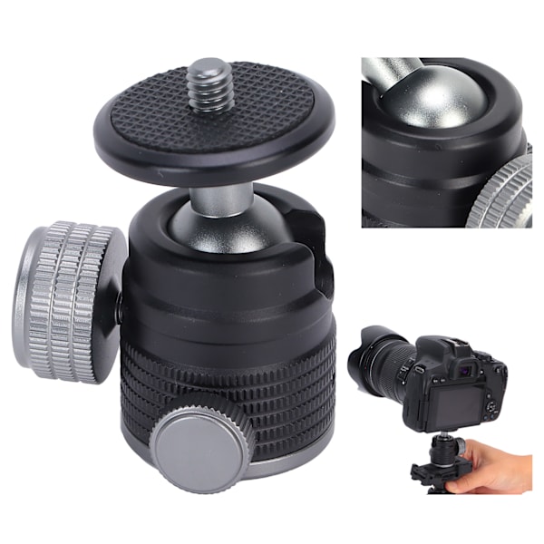 Adapter för varm skofäste 360 graders vridbar minikulled 1/4 tums stativskruvhuvud för DSLR-kamera