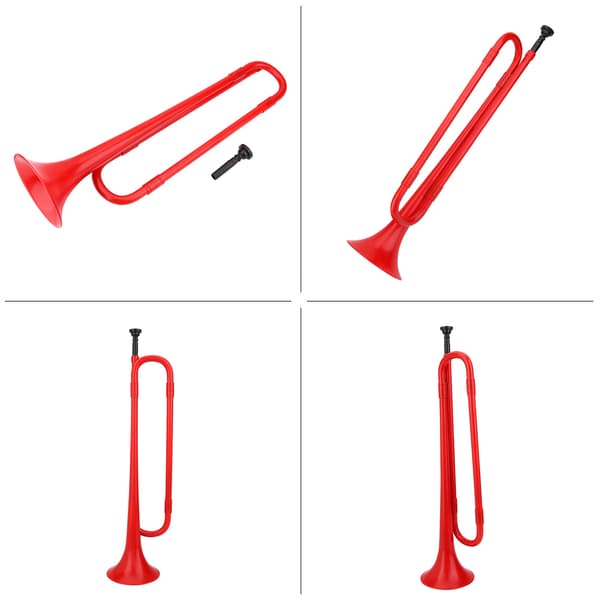 B-dur plastbugle kavalleritrumpe med munstycke för barn skolstudentband röd