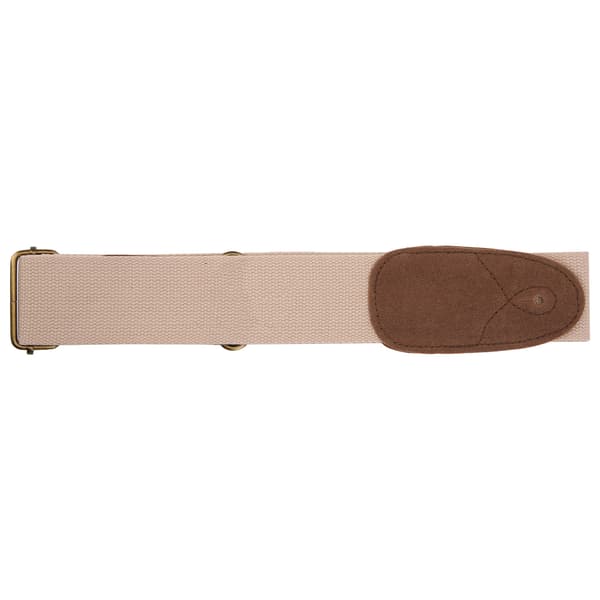 Gitarrrem i bomullsflanell, justerbar, retro-stil, bred axelrem, khaki