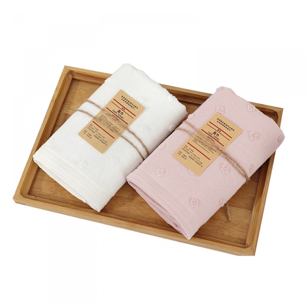 Handdukar Handduksset 2-pack Tjockt Absorberande Snabbtorkande Bomull (Ansiktshandduk, Rosa×Vit)