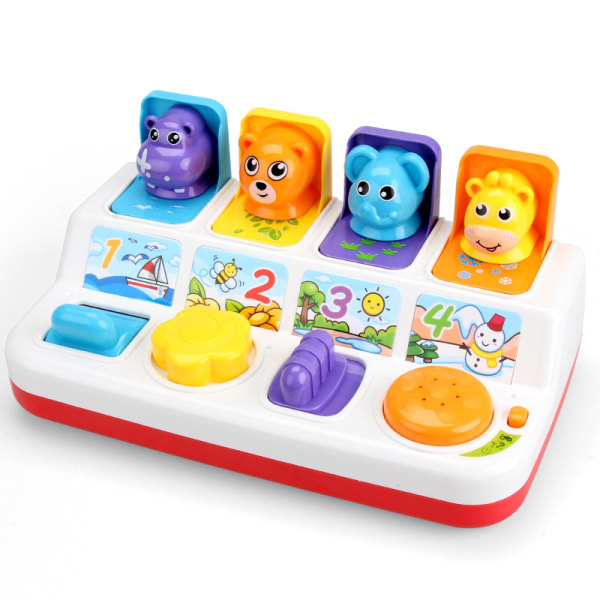 peekaboo pop-up leksak barn kausalitet tryck tidig utbildning switch box  bb3a | Fyndiq