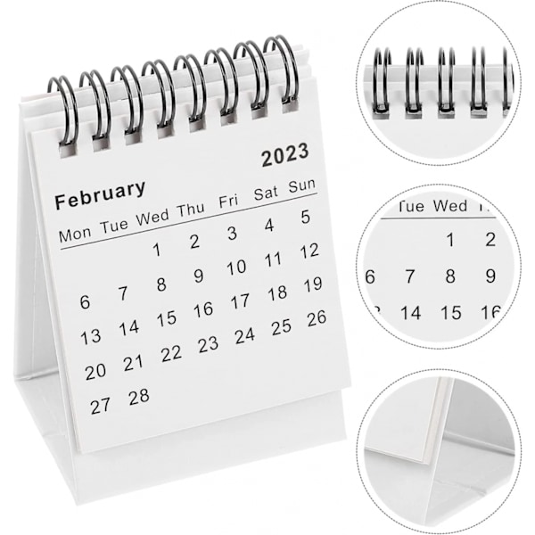2023 Mini Skrivbordskalender Januari 2023 Till December 2023 Liten Skrivbordskalender Mini Månatlig Skrivbordskalender Kontor Röd