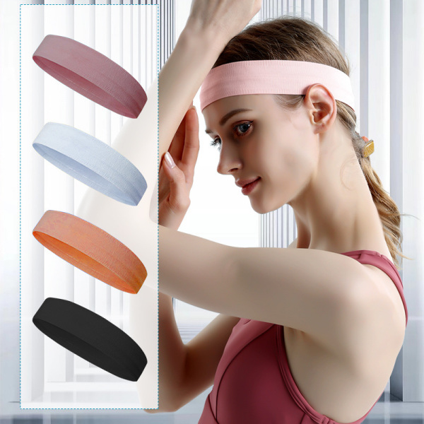 6Pack träningssvettband för huvud för kvinnor, sporthårband för hår för kvinnor, halkfritt, fuktavledande pannband för löpning