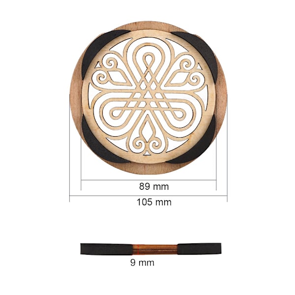 Trä   Svamp Gitarr Ljudhålsskydd Block Protector för Akustisk Klassisk Gitarr 41'' #5