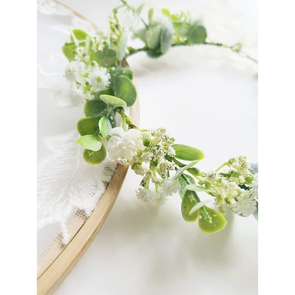 Kunstig boho tiara bryllup eukalyptus baldakin til fotorekvisitter STYLE1 meget fleksibel kan laves til enhver form