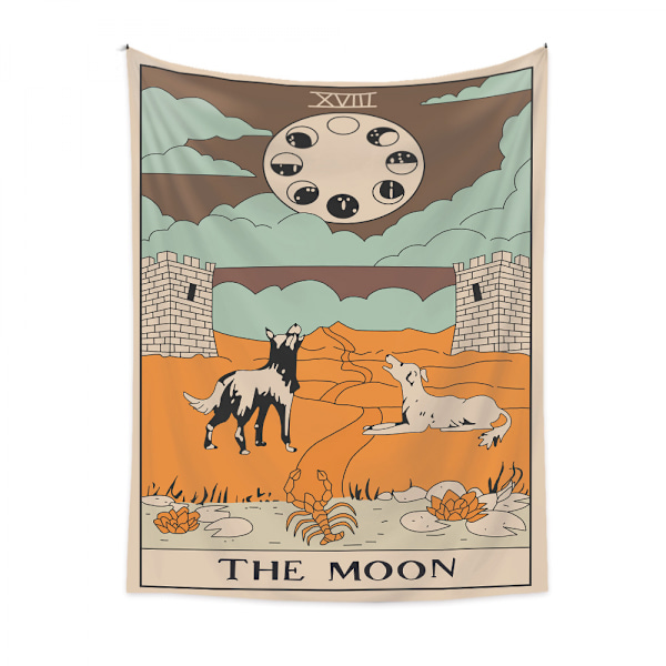 Wekity Bohemian-tyylinen seinävaate, esteettinen taide, kodin tausta, kangas, koriste, lahja, tarot-seinävaate, olohuoneen ja makuuhuoneen koriste (QY413-2, 59 x 79 tuumaa)