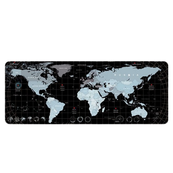 Oyun Mouse Pad'i, 90 x 40 cm, Dünya Haritası Kaymaz Taban Doğal Kauçuk, Her Fare, Klavye ve Dizüstü Bilgisayar için Sağlam ve Pürüzsüz