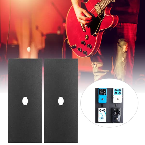 2 stk. Gitarpedalbrett Luftfartsaluminium Effektplate Musikk Instrument Tilbehør Svart