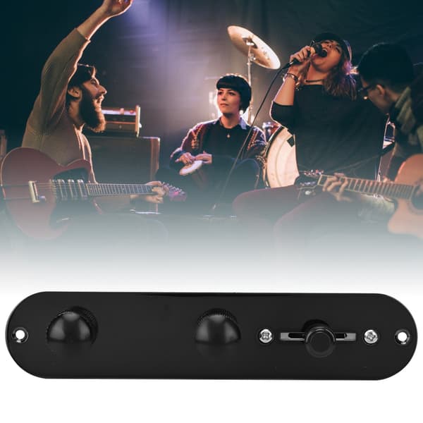 Elektrisk guitar kontrolplade switch sort metal fortrådet ledningsnet knob controller