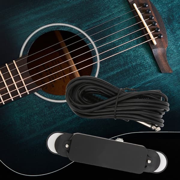 Pickup Svart Guld Klassisk/Akustisk Gitarr Ukulele Musikinstrument Tillbehör