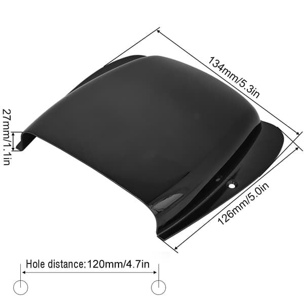 134 * 126 * 27mm Legering Bro Dæksel Beskytter Udskiftning Dele til JB Basguitar (Sort)