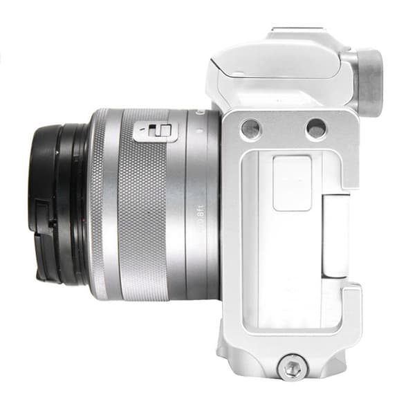 Aluminiumslegering L-formet Quick Release Plade til Canon EOS M50 Spejlløst Kamera (sølv)