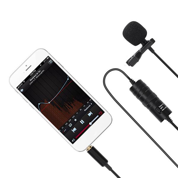 YC VM10 Bärbar Professionell Lavalier Klämma på Mikrofon för Kamera Smartphone