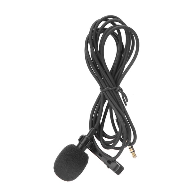 Mini bærbar reversmikrofon 1,5 meter kablet clip-on lavaliermikrofon til telefon