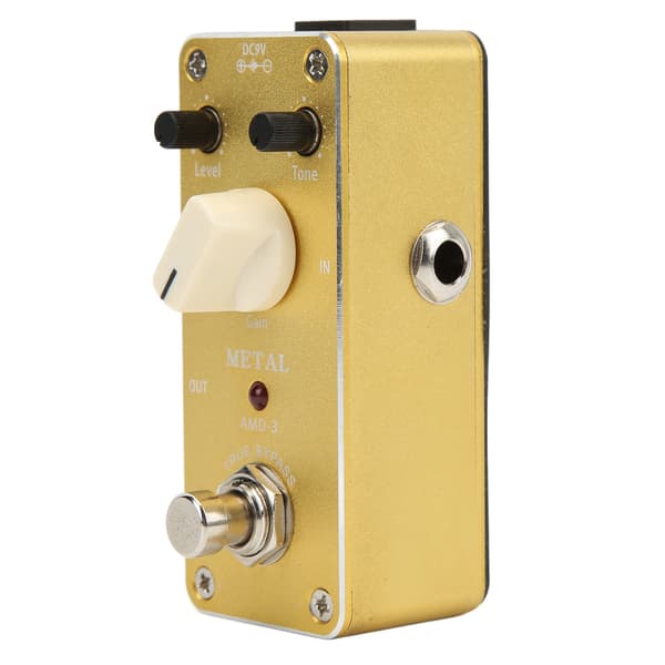 Metalldistorsionseffektpedal Mini True Bypass för elgitarr med fästtejp AMD‑3