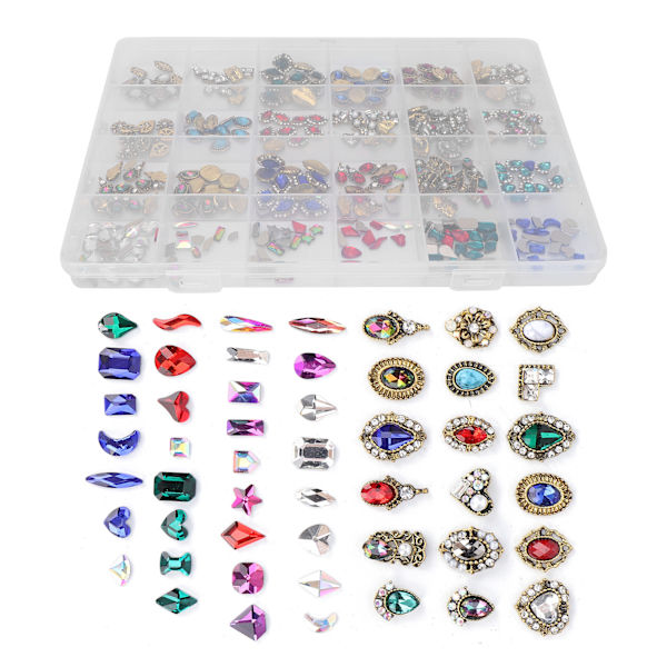 Negle Rhinestones Kit Nem Anvendelse DIY Bærbar Letvægts Praktisk Charmerende Robust Holdbar Negle Sten Til Kvinder