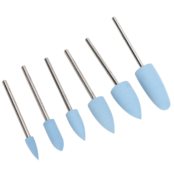 6 stk. Negleboremaskine Neglekunst Boremaskine Manicure Slibning Hoved Neglepolering Bits Tilbehør04