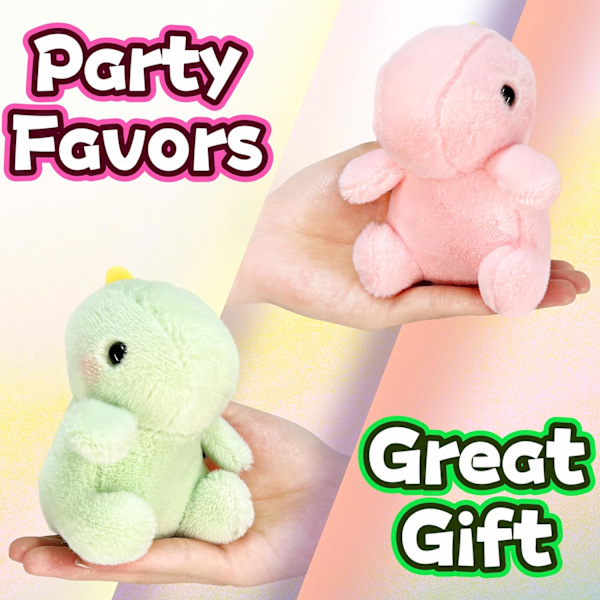 Dinosaur Plysjdyr, Kawaii Dino Plysj for Jenter og Gutter, Morsom Dinosaur Mini Plysj, Koselig Dyr Plysj, Søt Plus Pink