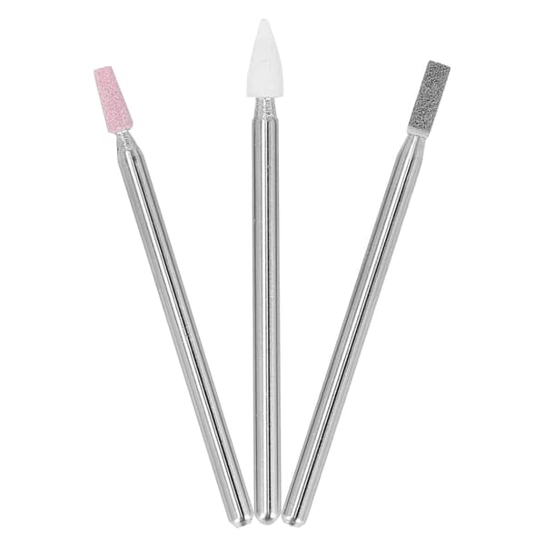3 st Nagelfräsbits Professionella Nagelfil Cuticle Remover Bits med Förvaringslåda