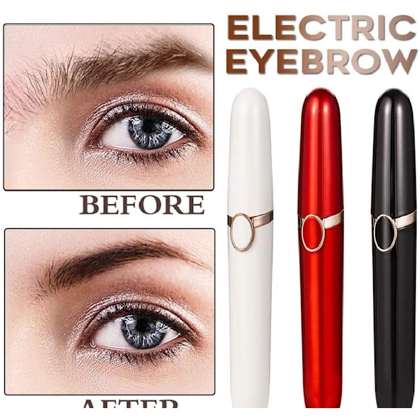 Ansigtsbarbermaskine Eco Elektrisk Øjenbryns trimmer Mini Læbehårs Epilator Øjenbrynshår Fjernelse Professionel Smertefri Shaver Makeup Bærbar Hårfjerner (Rød)