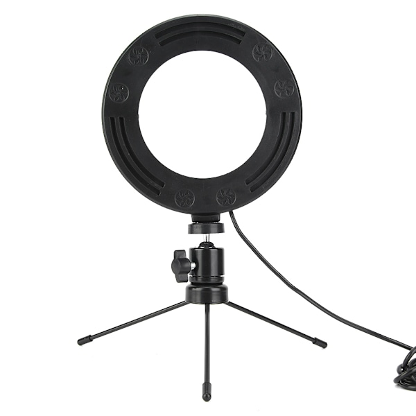 6 tum 3-läges dimbar USB LED-videoringljus smink live-belysningskit med skrivbordsstativ