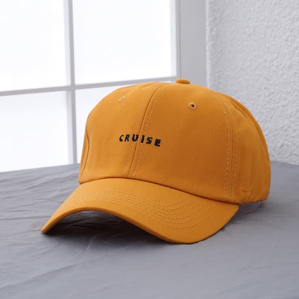 Dotpet Bokstavbrodert Lue Justerbar Baseballcaps (gul)