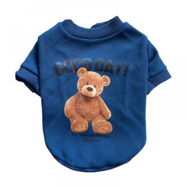 Hundtröjor Söt Tryck Hundkläder Mjuk Bomull Husdjur T-shirts Valp Trycktröjor för Husdjur Hundar (M Storlek)