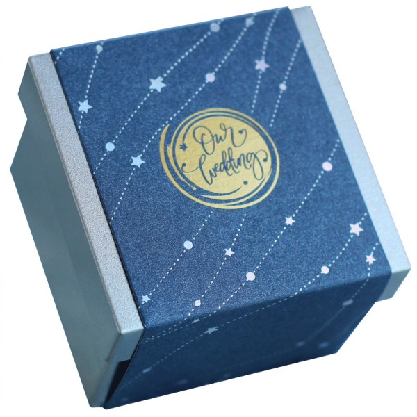 Christmas Gift Box with Lid 4" x 2.9" x 2.4" Luxury Gift Box Durable Paper Box with Ribbon Decorative Gift Box for Presents