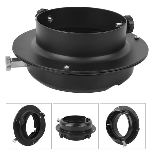 Alloy Sort Adapter Ring Konverter til Lille Fotolys til Bowens Mount