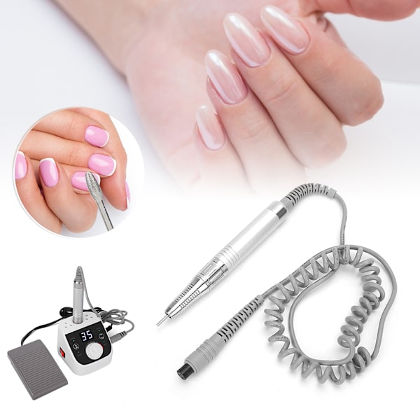 Elektrisk nagelborrmaskin 35 000 varv/min, handstycke, nagelslipverktyg, slipningsstift