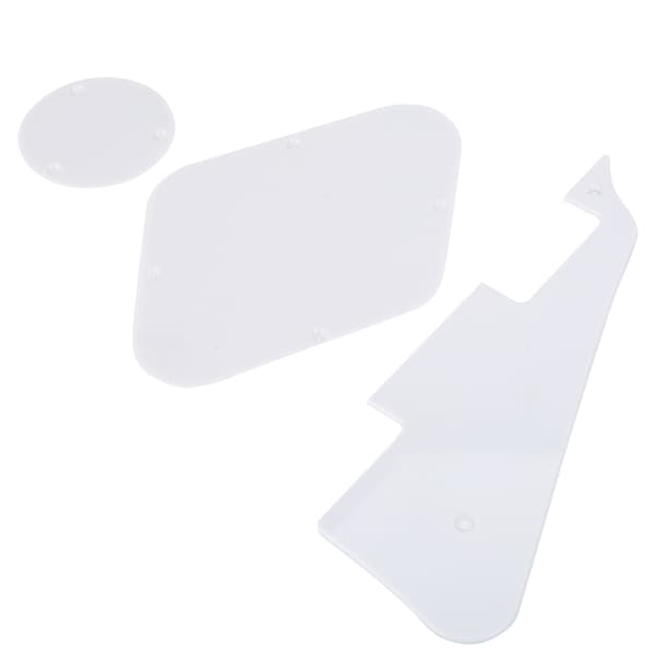 Pickguard Pick Guard Control&Switch Cavity Back Plates Cover för LP Elgitarr(Vit)