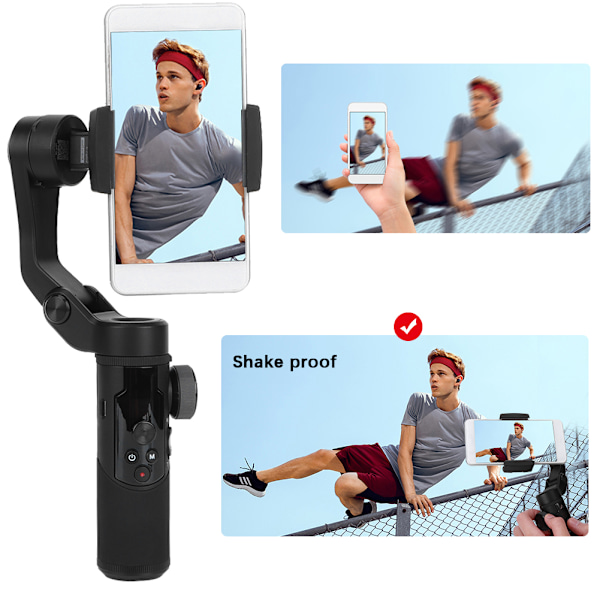 AOCHUAN SMART XR Telefon 3Axis Stabilisator Antishake Fällbar Smart Handhållen Kulled