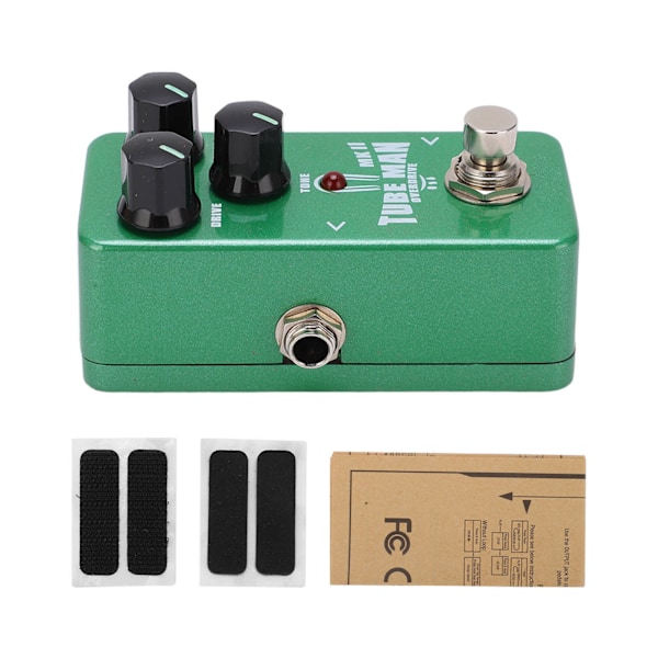 Gitarreffektpedal TUBE MAN Overdrive Mini Justerbart Instrument Tilbehør Grønn