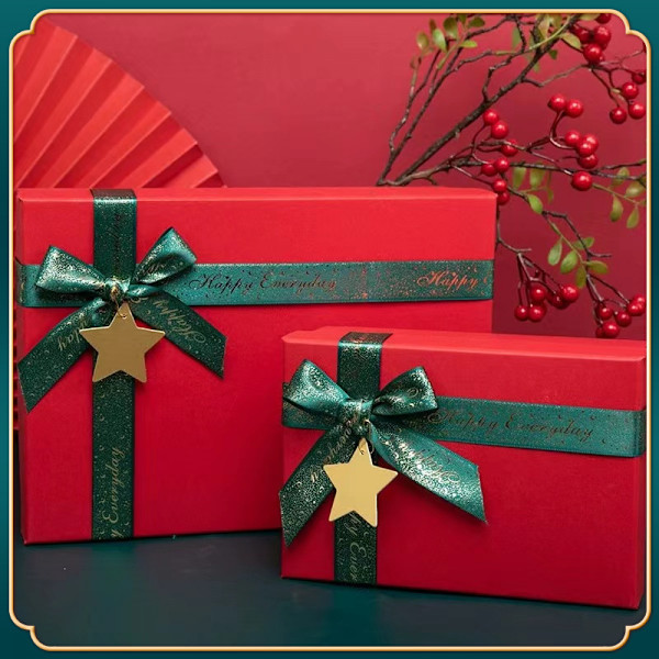 Presentförpackning 9 x 6 x 2 tum, presentförpackningar med lock Lyxiga julklappsaskar för presentförpackning