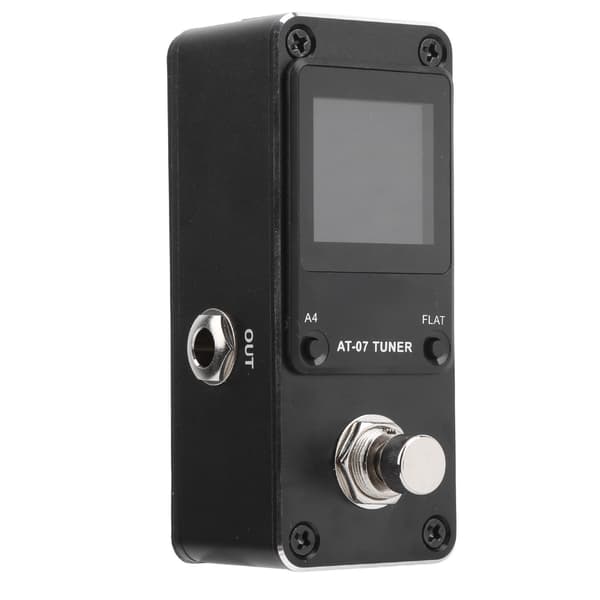 Aroma Elektrisk Gitarr Pedal Tuner Bas 430‑450Hz True Bypass Switch Aluminiumlegering AT‑07