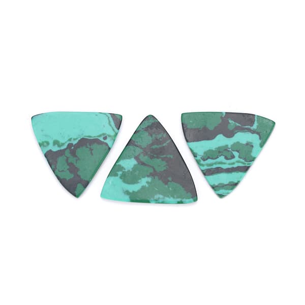 3 stk Malakitt Stein Picks Plectrums for Akustisk Elektrisk Gitar Ukulele Tilbehør